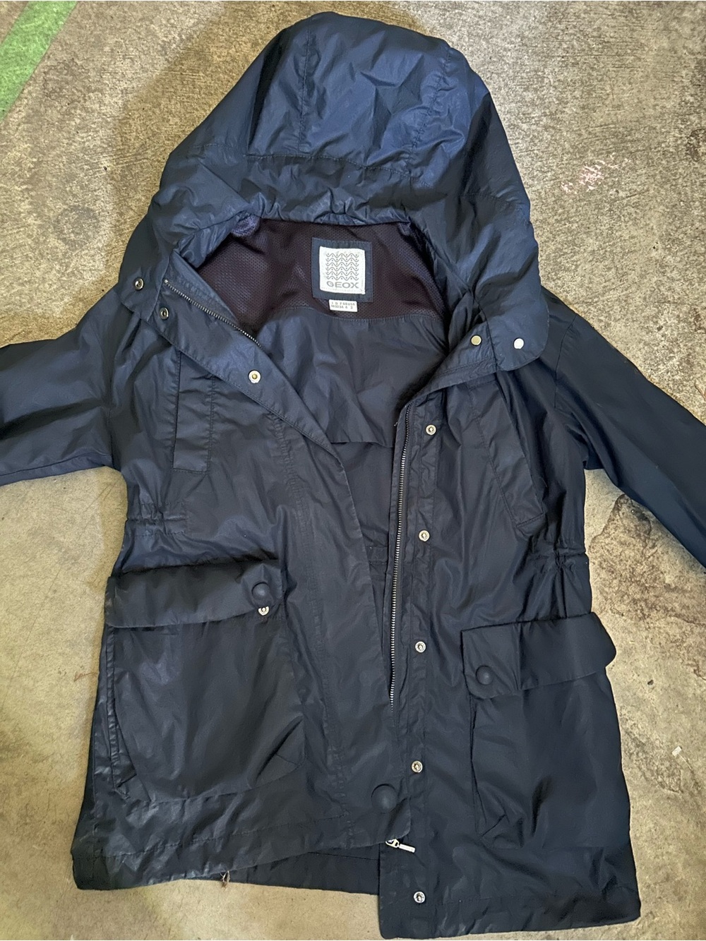 Geox Women's Dark Navy Hooded Utility Jacket
